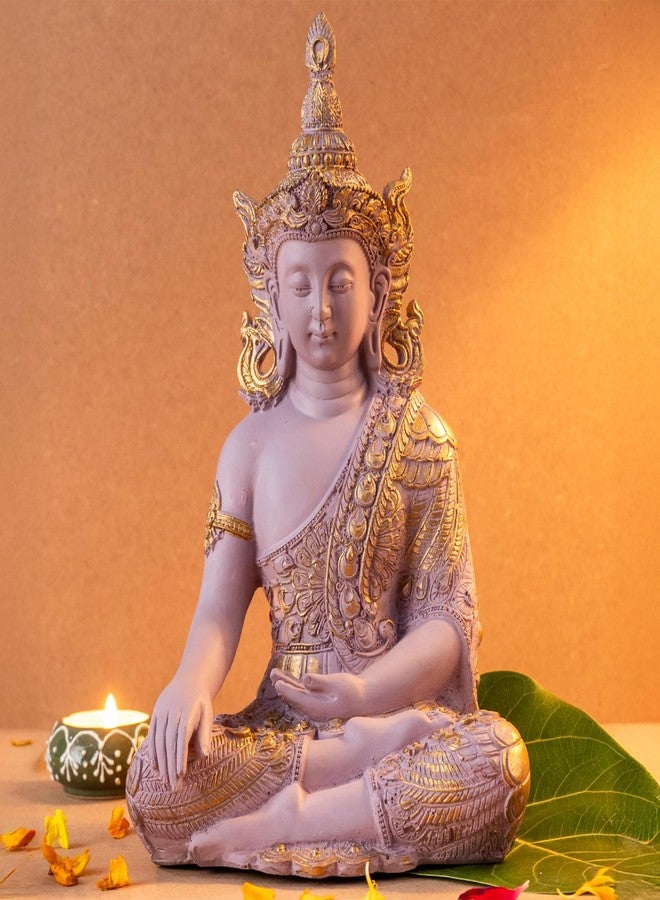 The Advitya تمثال بوذا أدفيتيا لتزيين المنزل | تمثال بوذا/غوتاما بوذا/شاكياموني، قطعة فنية رائعة لمنزل جديد، هدية عيد ميلاد، هدية للشركات | قطع ديكور منزلية لغرفة المعيشة (وردي فاتح) - Image 1